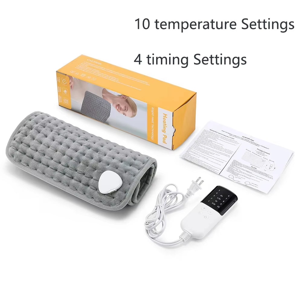 Electric Heating Pad for Back and Leg 9 Heat Levels Temperature Control Hot Compress Fast Heating Mat Pet Warming Mat Home Use