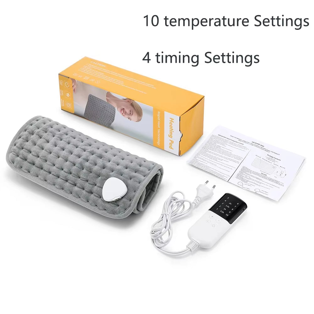 Electric Heating Pad for Back and Leg 9 Heat Levels Temperature Control Hot Compress Fast Heating Mat Pet Warming Mat Home Use