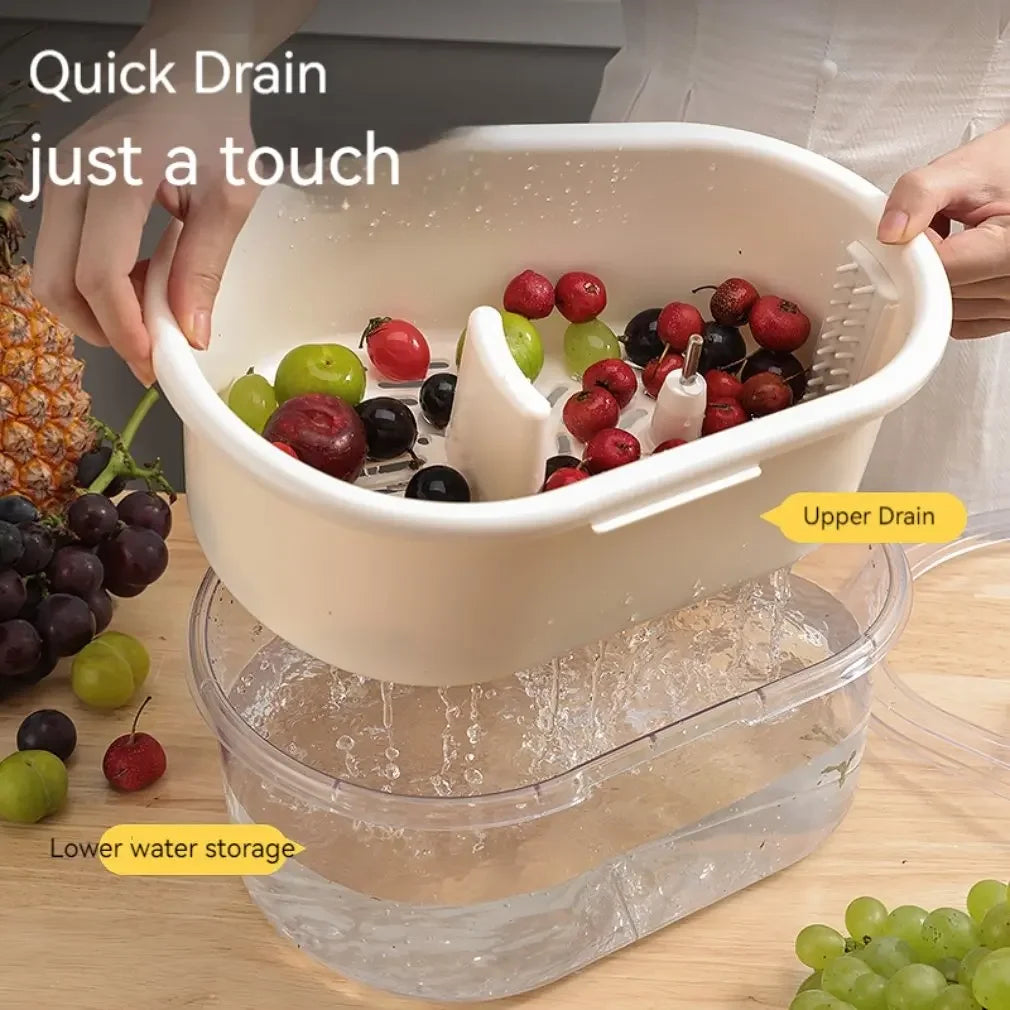 2-in-1 Vegetable and Fruit Washing Basket