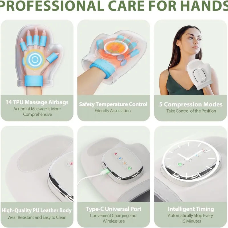 Heated Hand Massager with Air Compression