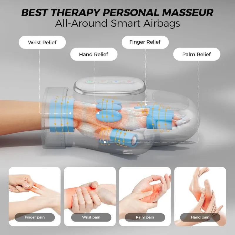 Heated Hand Massager with Air Compression