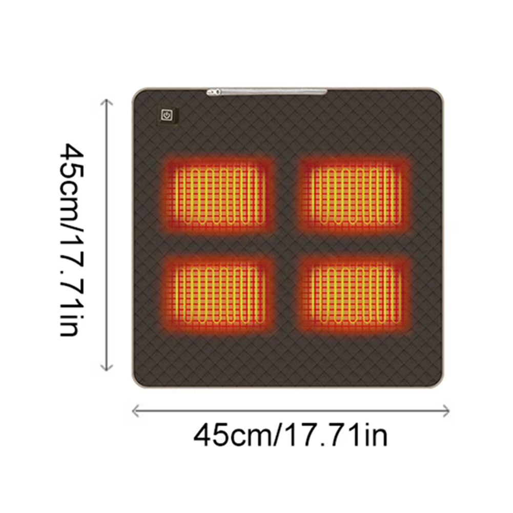 4-Zone Heated Camping Chair Cushion